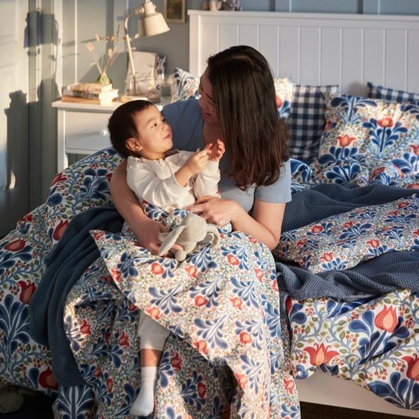 [IKEA/イケア/通販]SATERVIDE セーテルヴィーデ掛け布団カバー＆枕カバー1枚 ベビーベッド用, ホワイ……[A](80637068) |  | 05