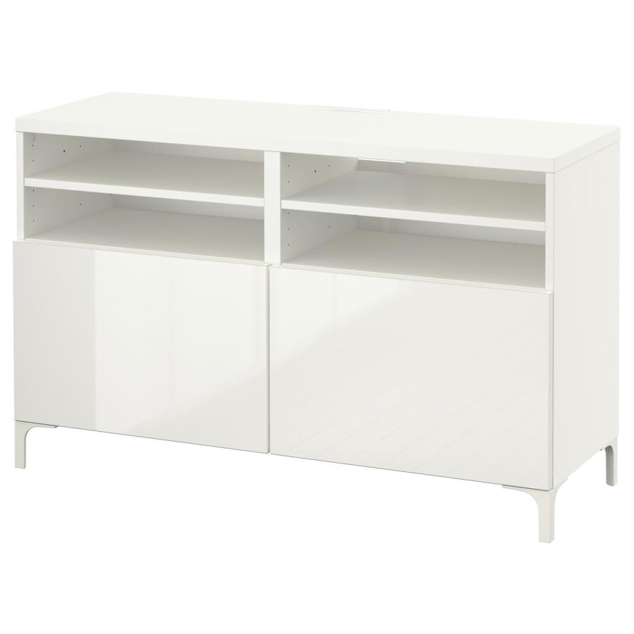 [IKEA/イケア/通販]BESTA ベストー テレビ台 扉付き, ホワイト/セルスヴィーケン/ナンナルプ ハイグロス/ホワイト, 120x42x74 cm[12](89186330) | 