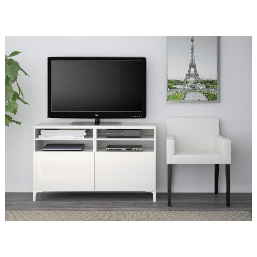 [IKEA/イケア/通販]BESTA ベストー テレビ台 扉付き, ホワイト/セルスヴィーケン/ナンナルプ ハイグロス/ホワイト, 120x42x74 cm[12](89186330) |  | 01