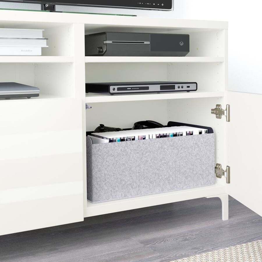 [IKEA/イケア/通販]BESTA ベストー テレビ台 扉付き, ホワイト/セルスヴィーケン/ナンナルプ ハイグロス/ホワイト, 120x42x74 cm[12](89186330) |  | 02