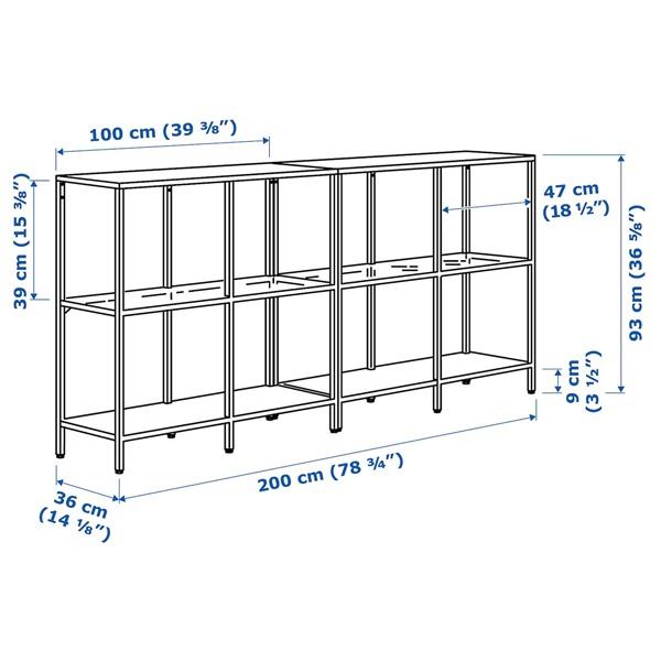 【IKEA/イケア/通販】VITTSJO ヴィットショー 収納コンビネーション, ブラックブラウン/ガラス,…[EE](89294527) |  | 01