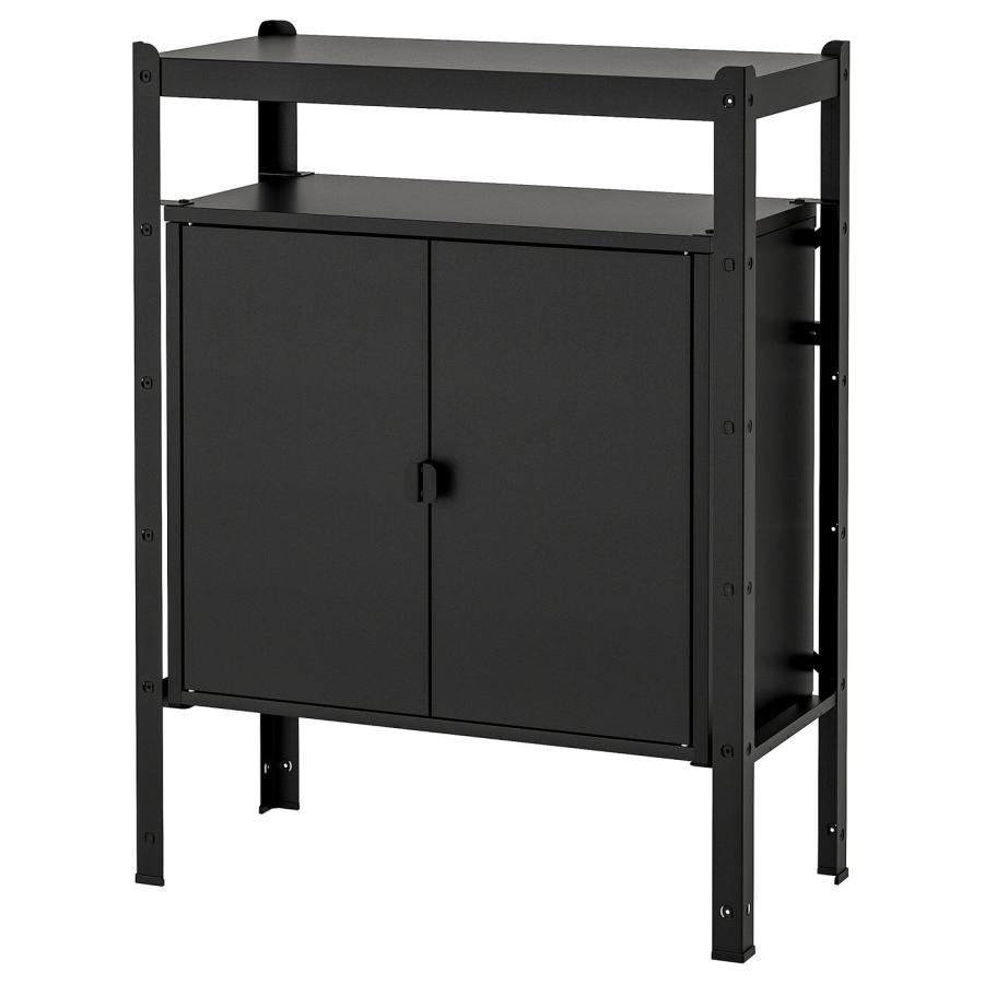 [IKEA/イケア/通販]BROR ブロール シェルフユニット キャビネット付, ブラック, 85x40x110 cm[3](89296687) | 