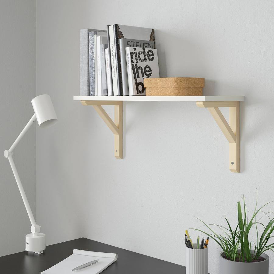 [IKEA/イケア/通販]BURHULT ブールフルト / SANDSHULT サンドスフルト ウォールシェルフ, ホワイト/アスペン, 59x20 cm[3](89325982) |  | 01