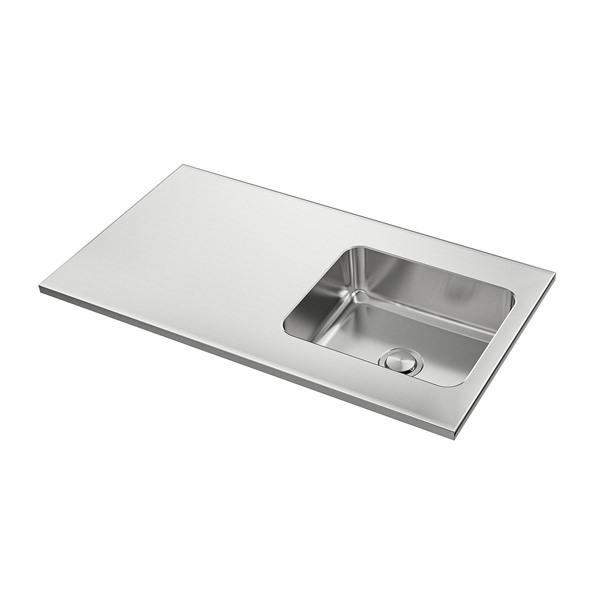 [IKEA/イケア/通販]OLOFSJON オロフショーンワークトップ 一体型シンク1点付き, ステンレススチール,120x65.0 cm[3](89393532) | 