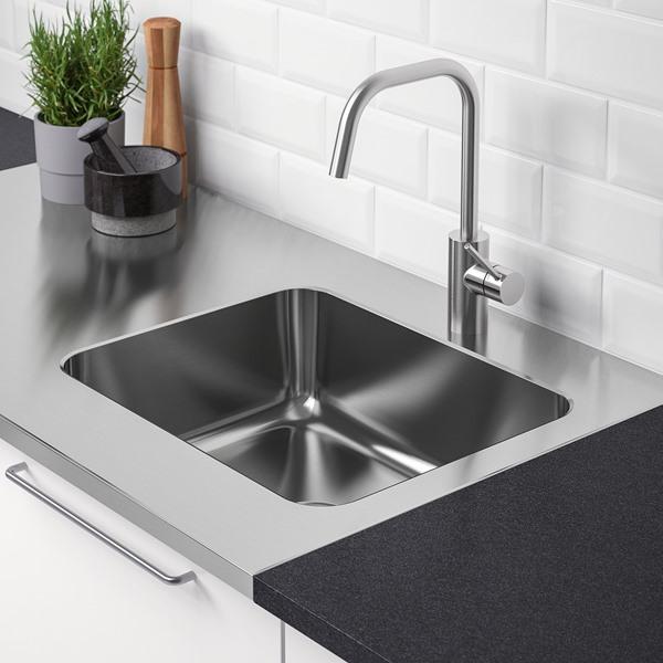 [IKEA/イケア/通販]OLOFSJON オロフショーンワークトップ 一体型シンク1点付き, ステンレススチール,120x65.0 cm[3](89393532) |  | 01