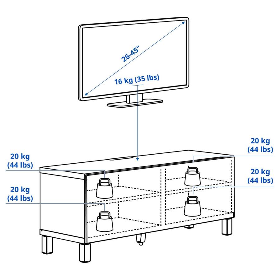IKEA/イケア/通販]BESTA ベストー テレビ台 扉付き, ホワイト/ベリス