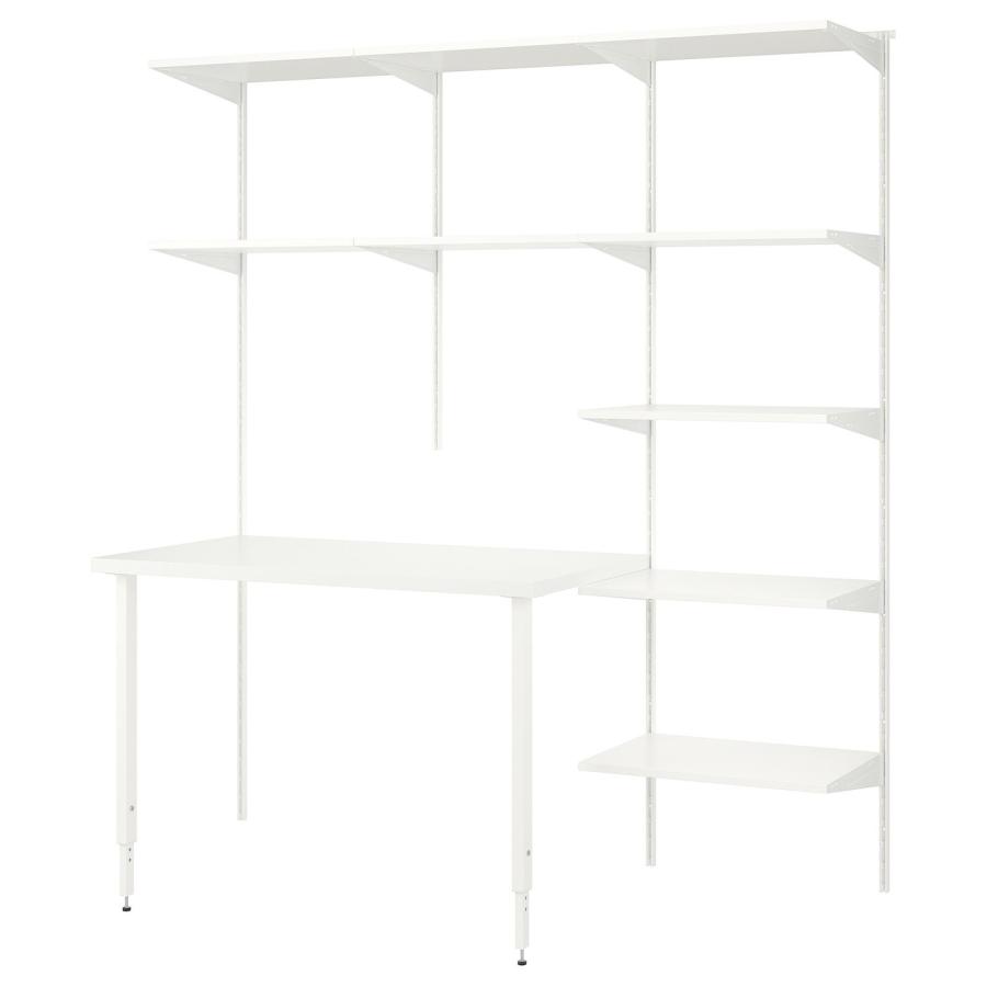 [IKEA/イケア/通販]BOAXEL ボーアクセル / LAGKAPTEN ラグカプテン シェルフユニット 天板付き, ホワイト, 187x62x201 cm[33](89440618) | 