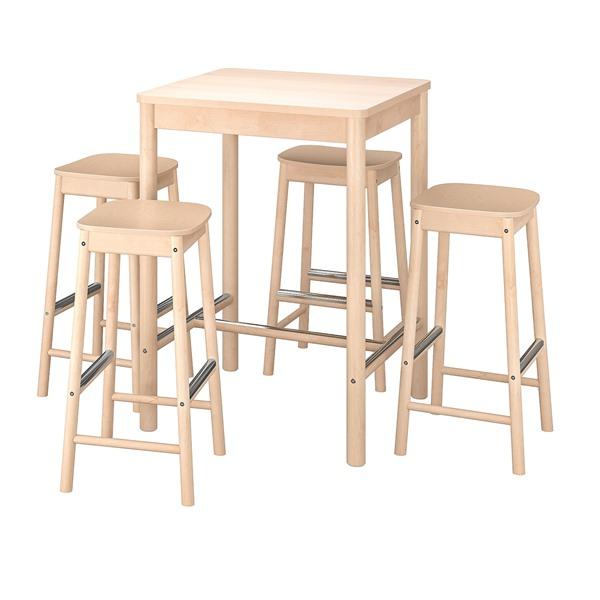 【IKEA/イケア/通販】RONNINGE ロッニンゲ / RONNINGE ロッニンゲ バーテーブル＆バースツール4脚, バーチ/バーチ…[6](89442306) | 