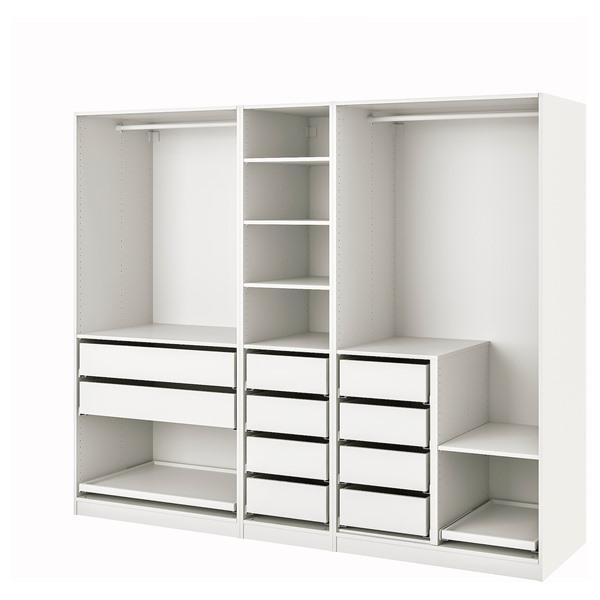 【IKEA/イケア/通販】PAX パックス ワードローブコンビネーション, ホワイト[24](89478183) | 