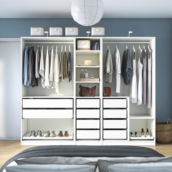 【IKEA/イケア/通販】PAX パックス ワードローブコンビネーション, ホワイト[24](89478183) |  | 02