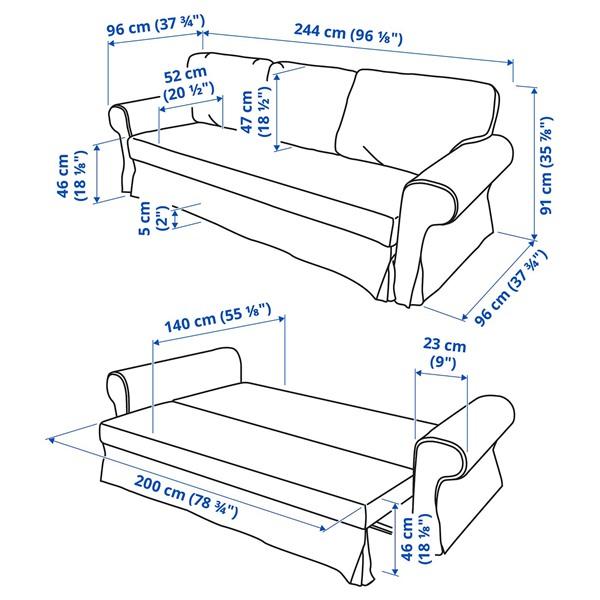 [IKEA/イケア/通販]VRETSTORP ヴレートストルプ3人掛けソファベッド, カルルスホヴ グレーベージュ[4](89491231) |  | 06