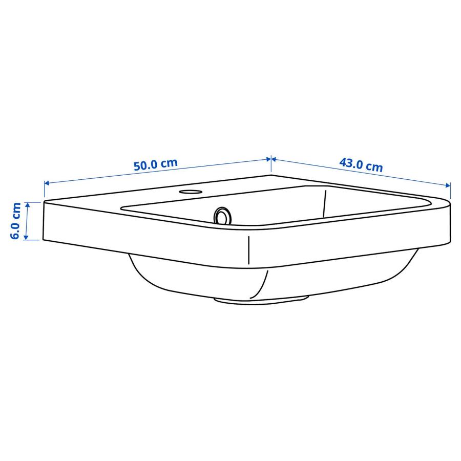 [IKEA/イケア/通販]BACKSJON バックショーン 半埋め込み式洗面ボウル 排水トラップ付き, ホワイト, 50x43 cm[DC](89517028) |  | 02