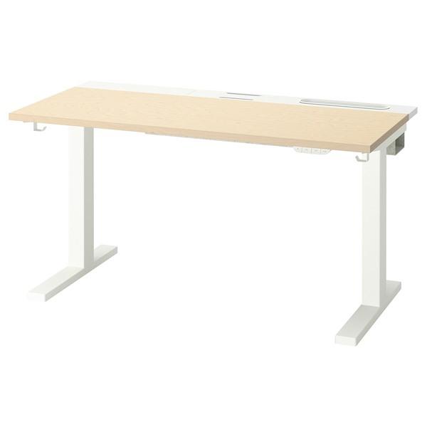 [IKEA/イケア/通販]MITTZON ミッツォーンデスク 昇降式, 100V バーチ材突き板/ホワイト,120x60 cm[4](89526495) |  | 01