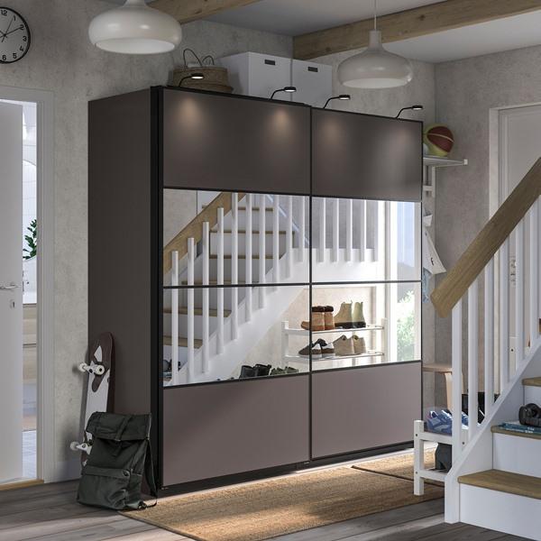 [IKEA/イケア/通販]PAX パックス / MEHAMN/AULI メーハムン/アウリワードローブコンビネーション, ダー……[13](89561375) |  | 01