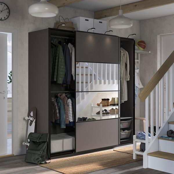 [IKEA/イケア/通販]PAX パックス / MEHAMN/AULI メーハムン/アウリワードローブコンビネーション, ダー……[13](89561375) |  | 02