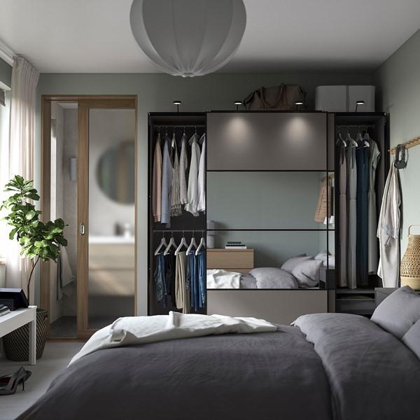 [IKEA/イケア/通販]PAX パックス / MEHAMN/AULI メーハムン/アウリワードローブコンビネーション, ダー……[13](89561375) |  | 04