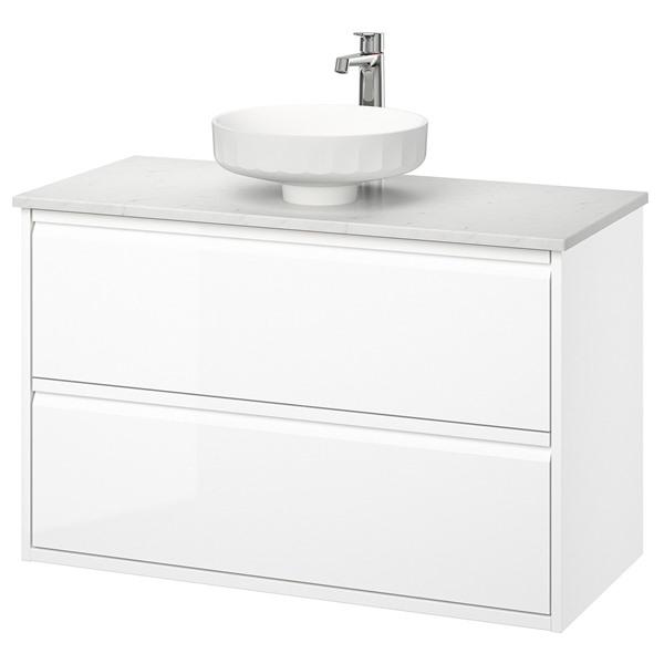 [IKEA/イケア/通販]ANGSJON エングショーン / LERSJON レルション洗面台 引き出し付き/洗面ボウル/水栓, ……[6](89571553) | 