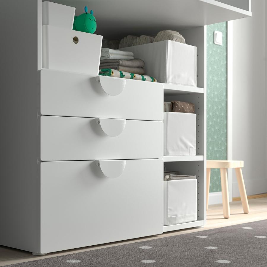 [IKEA/イケア/通販]SMASTAD スモースタード おむつ替え台, ホワイト ブルー/引き出し3段付き, 90x79x100 cm[8](89582759) |  | 04