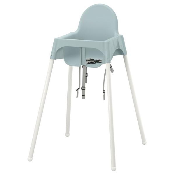 [IKEA/イケア/通販]ANTILOP アンティロープハイチェア 安全ベルト付き, グレーブルー/ホワイト[DC](89597888) | 