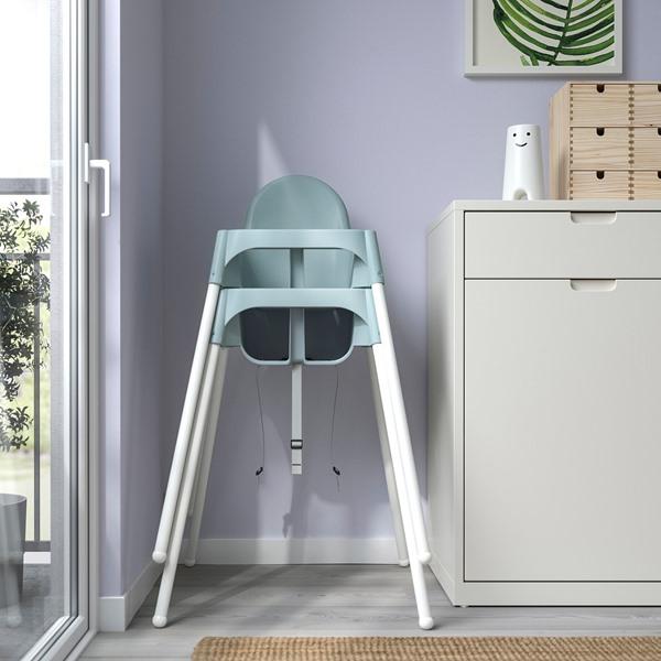 [IKEA/イケア/通販]ANTILOP アンティロープハイチェア 安全ベルト付き, グレーブルー/ホワイト[DC](89597888) |  | 03