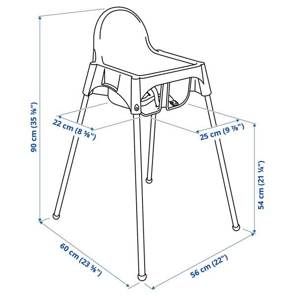 [IKEA/イケア/通販]ANTILOP アンティロープハイチェア 安全ベルト付き, グレーブルー/ホワイト[DC](89597888) |  | 05