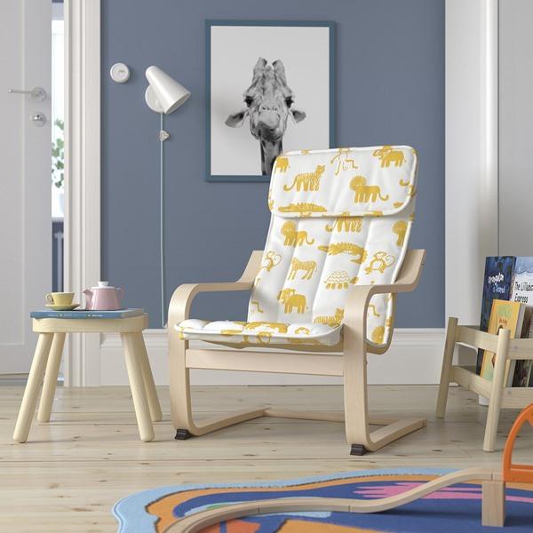[IKEA/イケア/通販]POANG ポエング子ども用パーソナルチェア, バーチ材突き板/スコーグボー アニマ……[DB](89598915) |  | 02