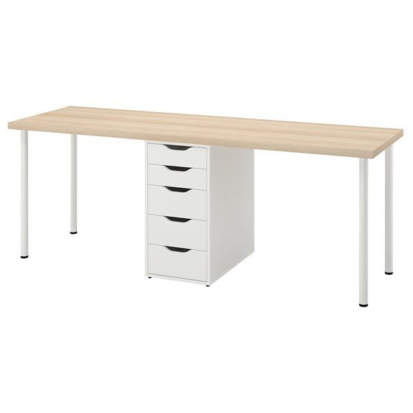 [IKEA/イケア/通販]LAGKAPTEN ラグカプテン / ALEX アレクス デスク, ホワイトステインオーク/ホワイト, 200x60 cm[6](89607670) | 