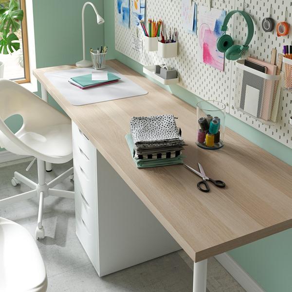 [IKEA/イケア/通販]LAGKAPTEN ラグカプテン / ALEX アレクス デスク, ホワイトステインオーク/ホワイト, 200x60 cm[6](89607670) |  | 04