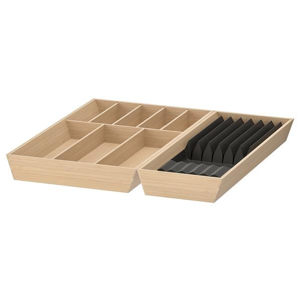 [IKEA/イケア/通販]UPPDATERA ウップダテラカトラリートレイ/ナイフラック付きトレイ, ライトバンブ……[3](89611790) | 