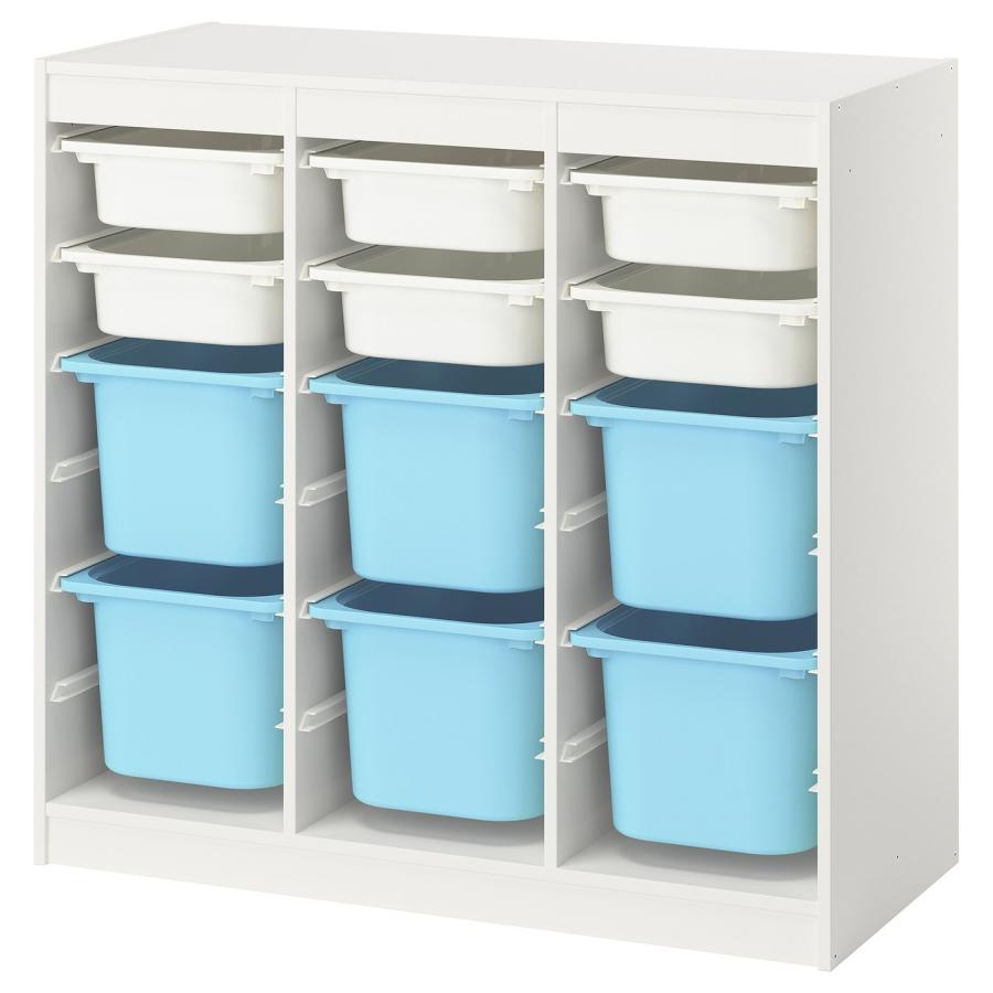 [IKEA/イケア/通販]TROFAST トロファスト 収納コンビネーション, ルームディバイダ―/ホワイト ライトブルー, 99x44x95 cm[14](89613119) | 