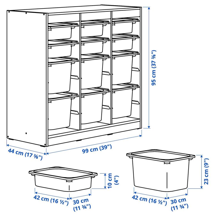 [IKEA/イケア/通販]TROFAST トロファスト 収納コンビネーション, ルームディバイダ―/ホワイト ライラック, 99x44x95 cm[14](89613124) |  | 03