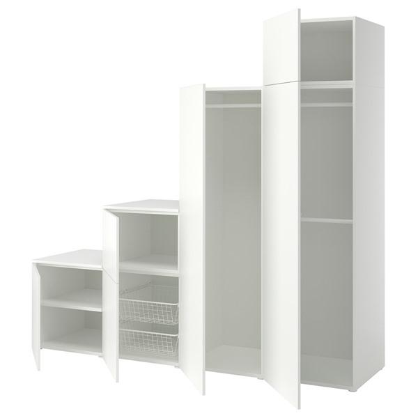 [IKEA/イケア/通販]PLATSA プラッツァワードローブ 扉6枚付き, ホワイト/フォッネス ホワイト,240x57x221 cm[14](89615496) | 