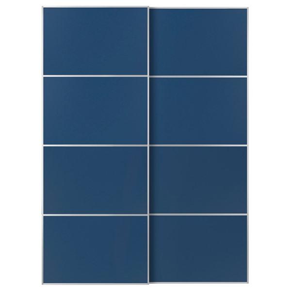 [IKEA/イケア/通販]MEHAMN メーハムン引き戸 2枚組, アルミニウム/両面仕様 ブルー,150x201 cm[3](89616250) | 