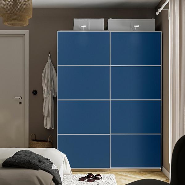 [IKEA/イケア/通販]MEHAMN メーハムン引き戸 2枚組, アルミニウム/両面仕様 ブルー,150x201 cm[3](89616250) |  | 02