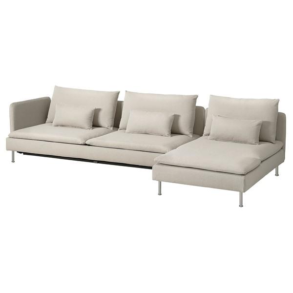 [IKEA/イケア/通販]SODERHAMN ソーデルハムン 4人掛けソファベッド, 寝椅子付き オープンエンド/フリードトゥナ ライトベージュ[8](89616269) | 