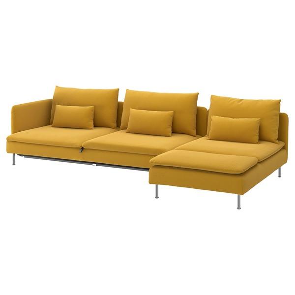 [IKEA/イケア/通販]SODERHAMN ソーデルハムン 4人掛けソファベッド, 寝椅子付き オープンエンド/ケーリンゲ ダークイエロー[8](89618678) |  | 01