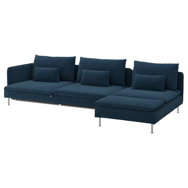 [IKEA/イケア/通販]SODERHAMN ソーデルハムン 4人掛けソファベッド, 寝椅子付き オープンエンド/ケーリンゲ ダークブルー[8](89621360) |  | 01