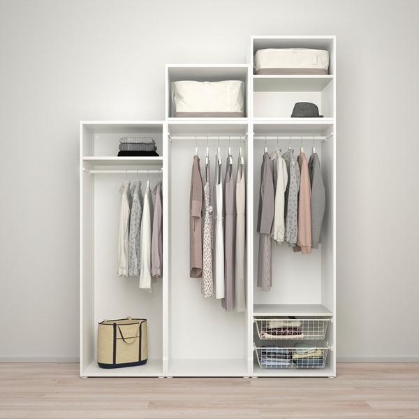 [IKEA/イケア/通販]PLATSA プラッツァワードローブ 扉5枚, ホワイト/カールボーデン パイン調（強）,180x57x241 cm[13](89624976) |  | 02