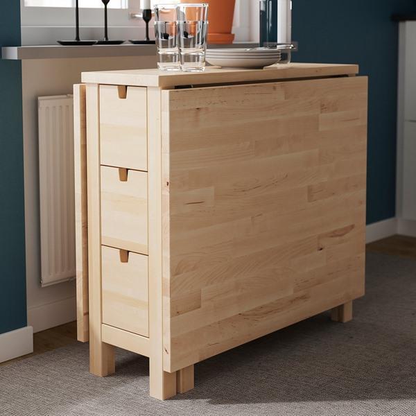[IKEA/イケア/通販]NORDEN ノールデン / KARSKAR カールシェールテーブル＆チェア2脚, バーチ/ゴムノキ,26/89/152 cm[4](89630072) |  | 02