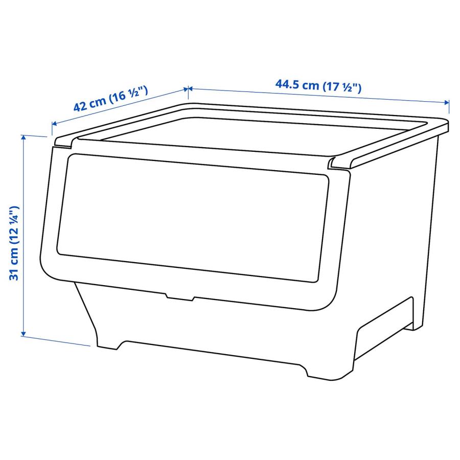 [IKEA/イケア/通販]FIRRA フィッラ ふた付きボックス, ブラック, 44.5x42x31 cm[DD](90339935) |  | 01