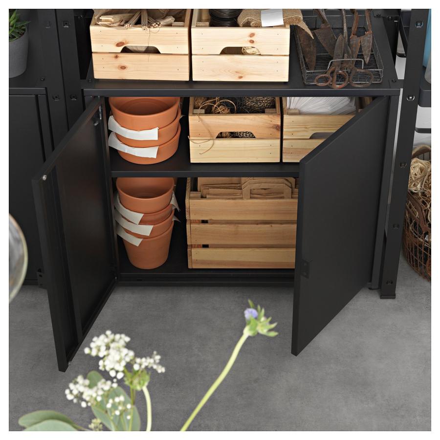 [IKEA/イケア/通販]BROR ブロール キャビネット 扉2枚付, ブラック[D](90340199) |  | 01