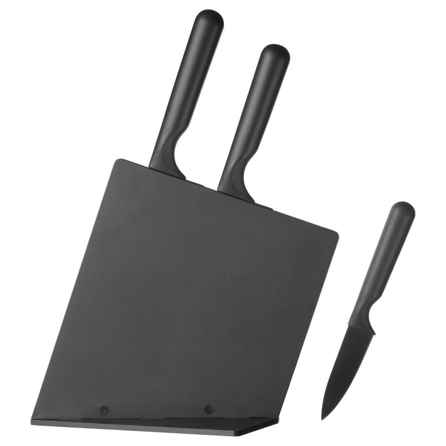 [IKEA/イケア/通販]JAMFORA イェムフォーラ ナイフ立て ナイフ3本付き, ブラック[B](90346832) |  | 05