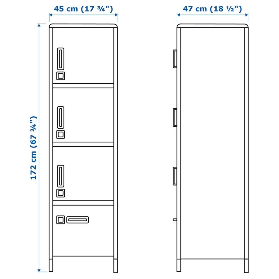 IKEA/イケア/通販]IDASEN イドーセン ハイキャビネット 引き出し＆扉