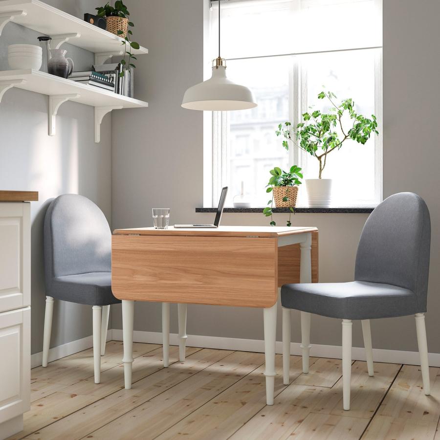 [IKEA/イケア/通販]DANDERYD ダンデリード ドロップリーフテーブル, オーク材突き板/ホワイト, 74/134x80 cm[D](90516122) |  | 01