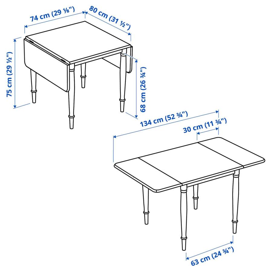 [IKEA/イケア/通販]DANDERYD ダンデリード ドロップリーフテーブル, オーク材突き板/ホワイト, 74/134x80 cm[D](90516122) |  | 05