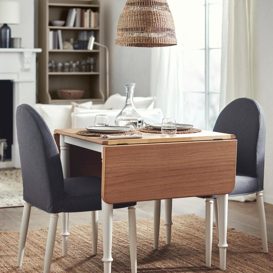 [IKEA/イケア/通販]DANDERYD ダンデリード ドロップリーフテーブル, オーク材突き板/ホワイト, 74/134x80 cm[D](90516122) |  | 07