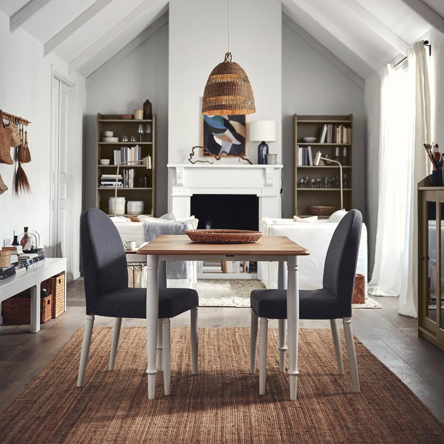 [IKEA/イケア/通販]DANDERYD ダンデリード ドロップリーフテーブル, オーク材突き板/ホワイト, 74/134x80 cm[D](90516122) |  | 09