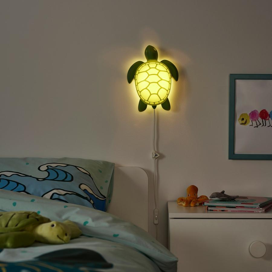 [IKEA/イケア/通販]BLAVINGAD ブローヴィンガード LEDウォールランプ, カメ/グリーン[B](90526569) |  | 01