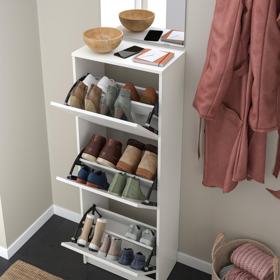 [IKEA/イケア/通販]BISSA ビッサ シューズボックス3段, ホワイト, 49x28x135 cm[H](90530260) |  | 03