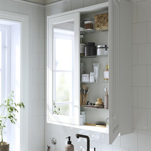[IKEA/イケア/通販]TANNFORSEN テンフォルセンミラーキャビネット 扉付き, ホワイト,80x15x95 cm[EE](90535489) |  | 02
